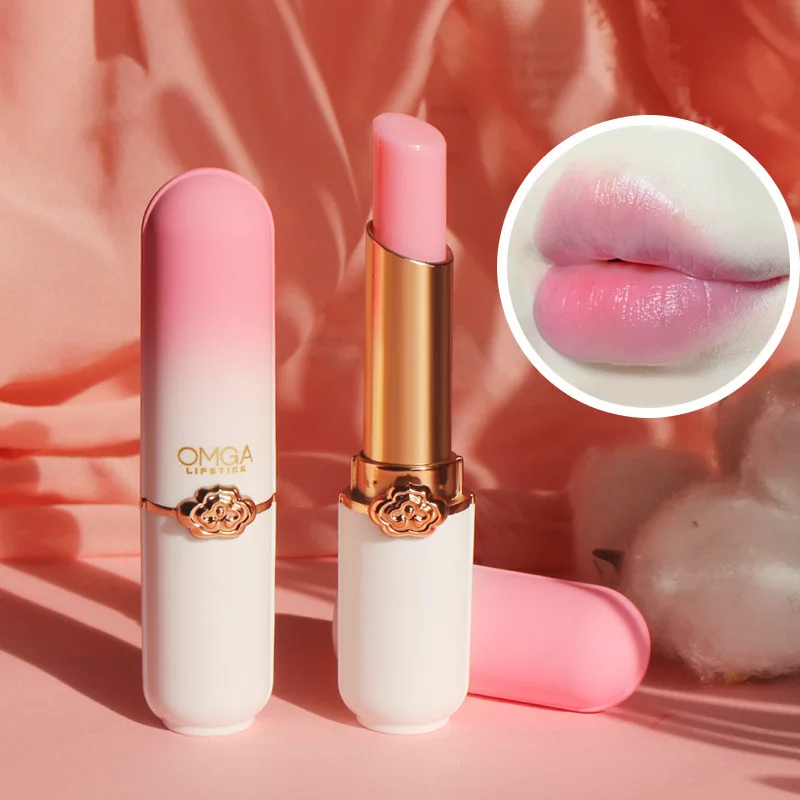 Description Picture 2 of itemPeach Color Lip Balm Crystal Temperature Change Lipstick Girl Moisturizing LongLasting Lip Gloss Makeup Lip Care Repair Cosmetic
