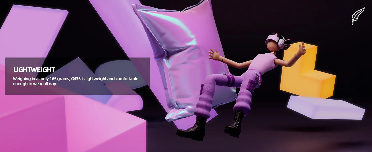 Description Picture 6 of itemOriginal Logitech G435 Bluetooth Wireless Gaming Headset 7.1 Surround Sound Built-in Microphone Compatible for PC Laptop