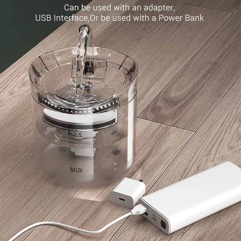 Description Picture 5 of itemAutomatic Induction Cat Water Fountain Filter Sensor Drinker For Cats Feeder Pet Water Dispenser Auto Drinking Fountain For Cats