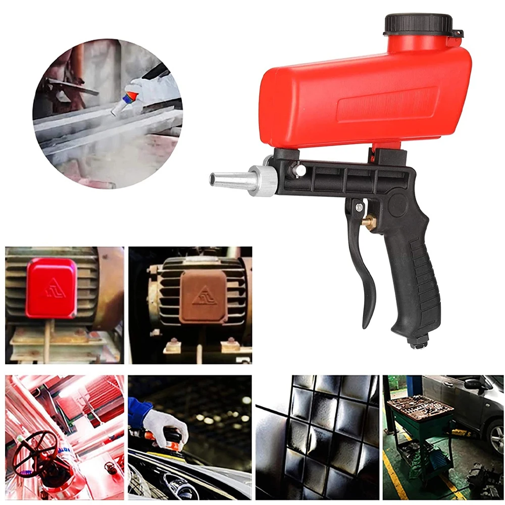 Description Picture 4 of itemAdjustable Pneumatic Sandblasting Gun Set 90psi Portable Home Sandblasting Machine Gravity Handheld Gun Set Rust Removal Device