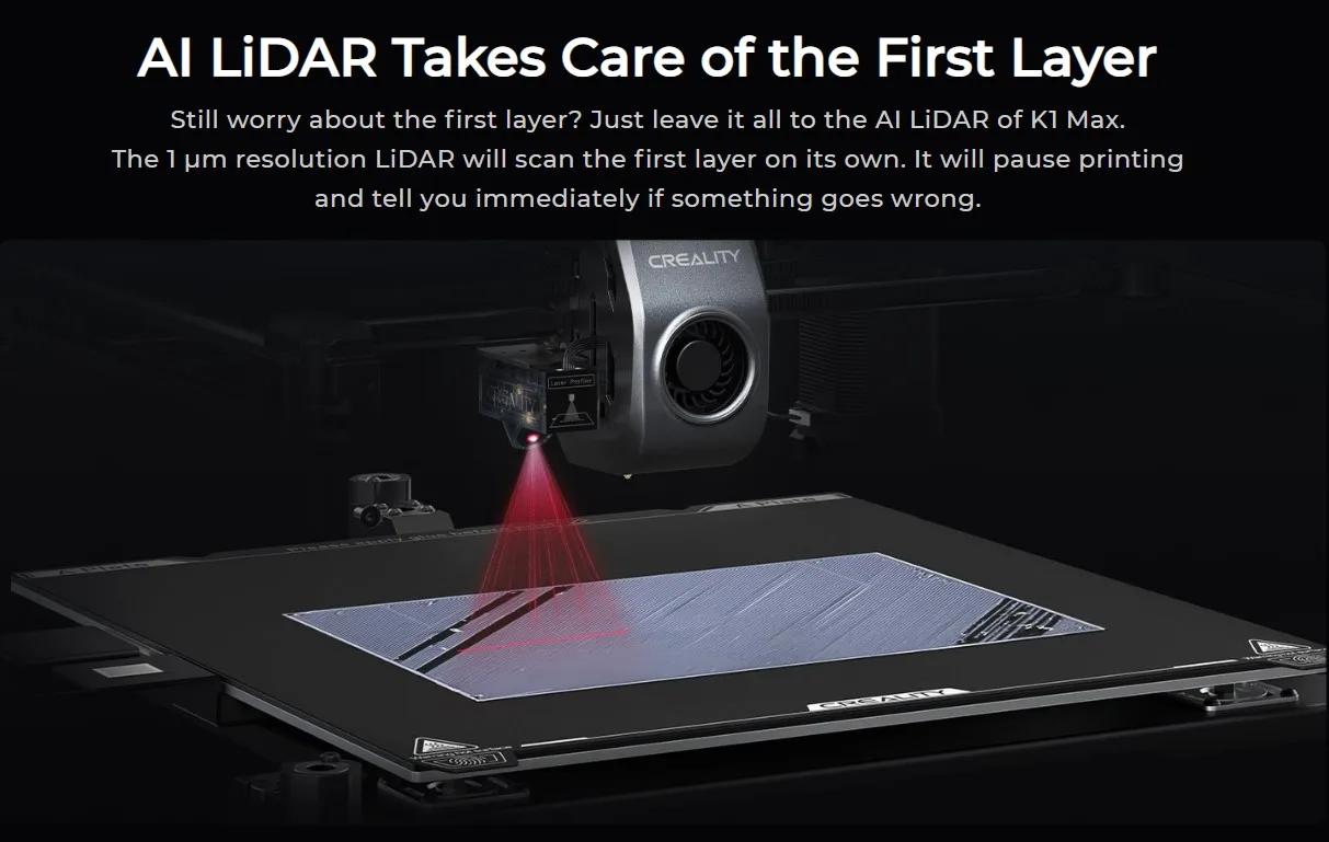 Description Picture 5 of item【Black Friday】CREALITY NEW K1 /K1 MAX Speedy 3D Printer Print Speed 600mm/s Print Volume 220*220*250mm / 300*300*300mm