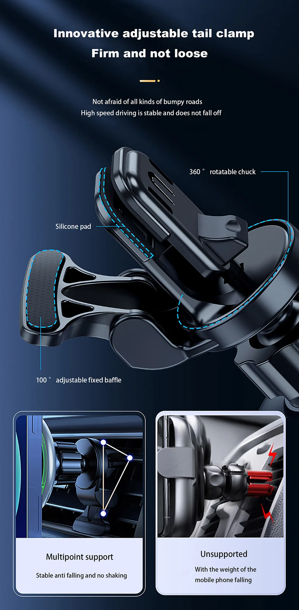 Description Picture 5 of itemPDKUAI Wireless Car Charger Magnetic 30W Fast Charging Mount Safe Air Vent Clip Phone Holder for iPhone 14 13 12 Pro Max Mini