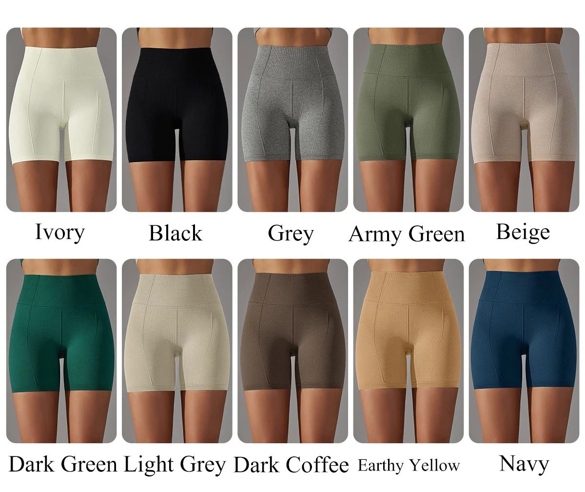 Description Picture 2 of itemSeamless Yoga Shorts Checkered Pattern Breathable Fitness Shorts Gym Scrunch Butt Leggings Shorts Workout Sports Push Up Shorts