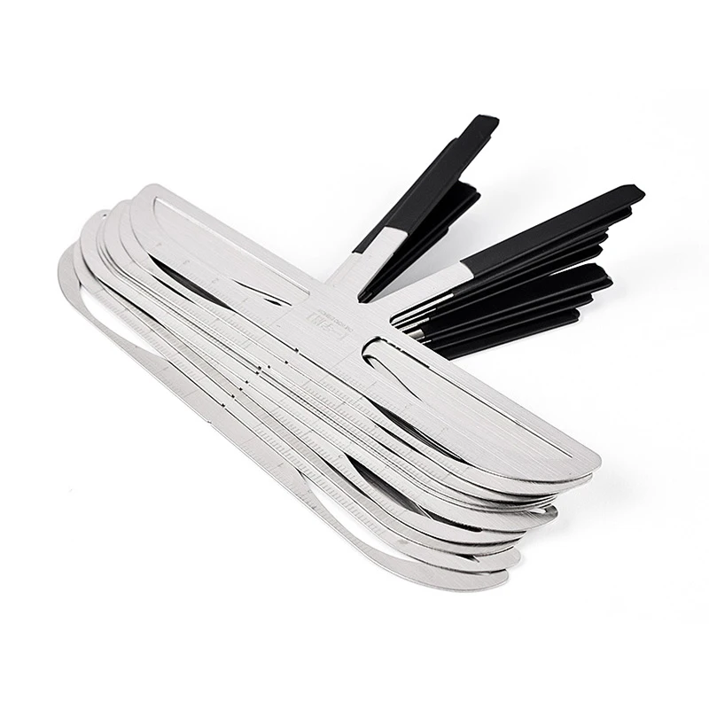 Description Picture 6 of itemStainless Steel Eyebrow Ruler Eyebrow Stamp Stencil Balance Template Position Measure Tool Eyebrow Shaper Eye Makeup Tools