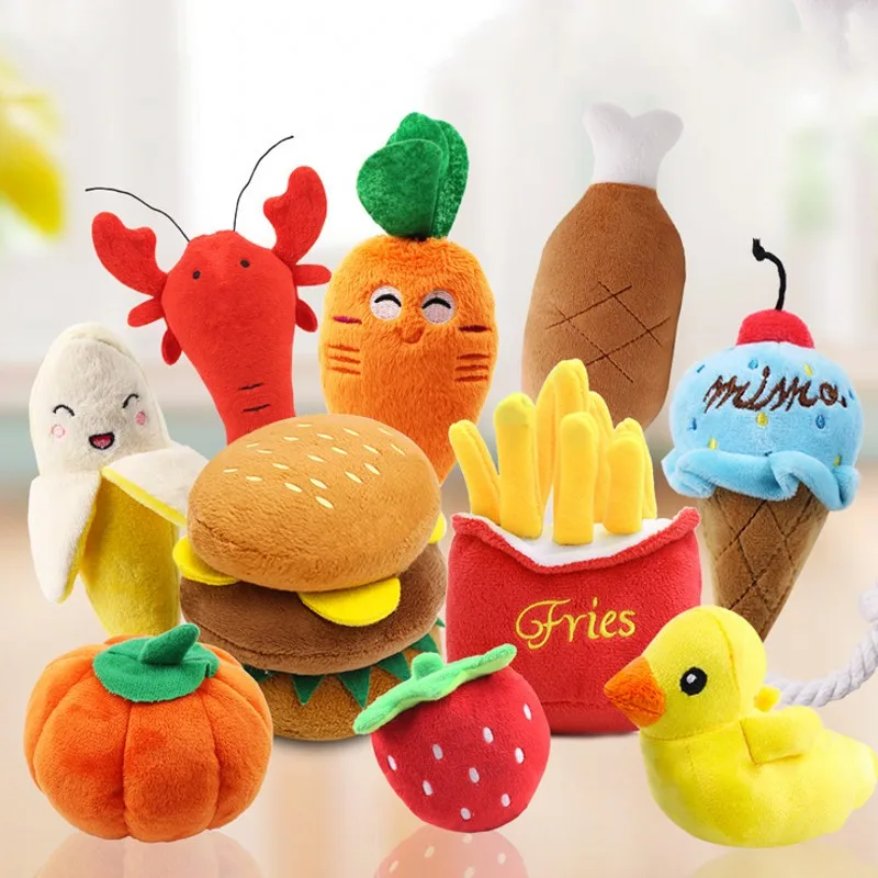 Description Picture 3 of itemDog Toys for Small Dogs  Fleece Bone Chew Toys Puppy Plush Toys Squeaky Pet Cat Dog ProductsFrench Bulldog Chihuahua Accessories