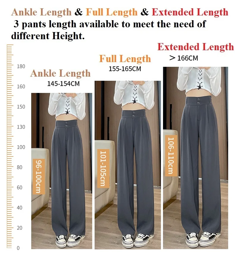 Description Picture 4 of itemWide Leg Suits Pants Y2K Casual Trousers for Women Streetwear Women Sweatpants Korean Style Harajuku Traf Pantalones CICHENG