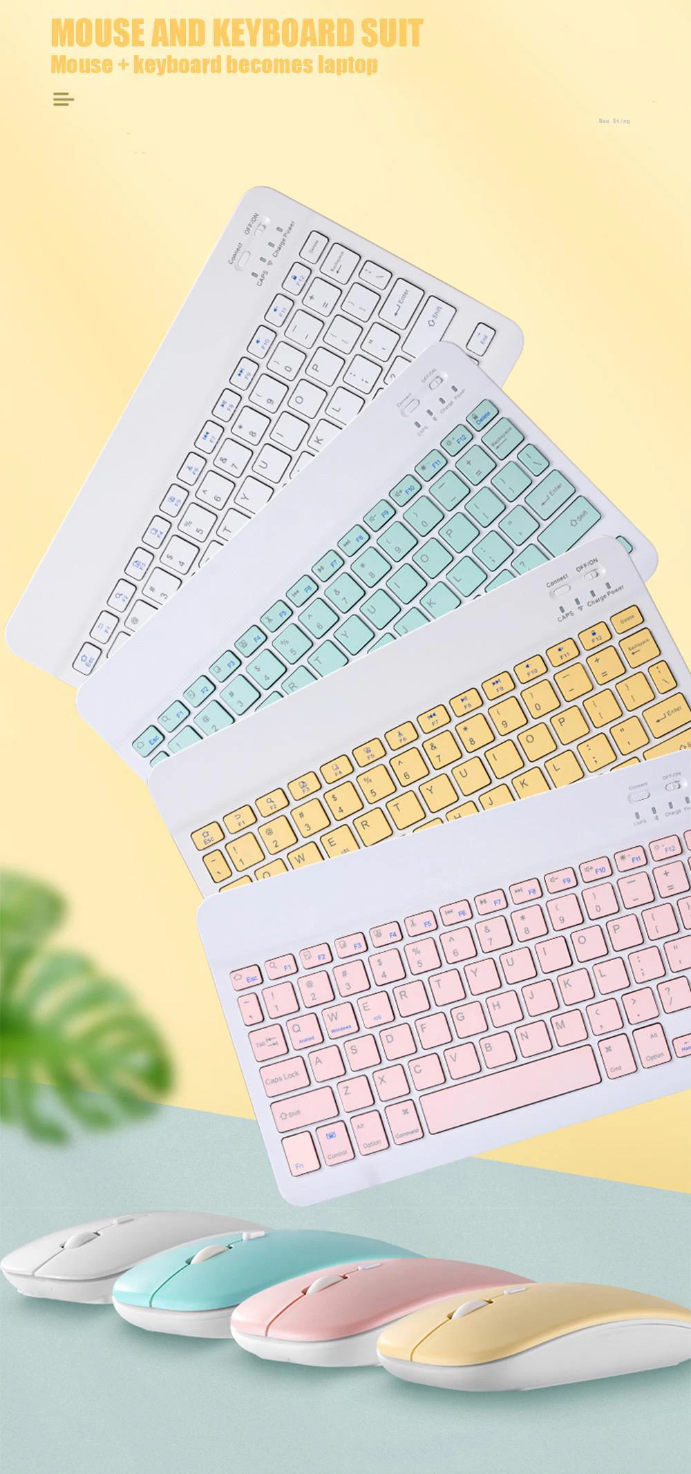 Description Picture 4 of itemBluetooth Keyboard For iPad Iconic Brand Samsung Huawei Tablet Laptop IOS Android Russian Arabic Korean Portable Wireless Keyboard