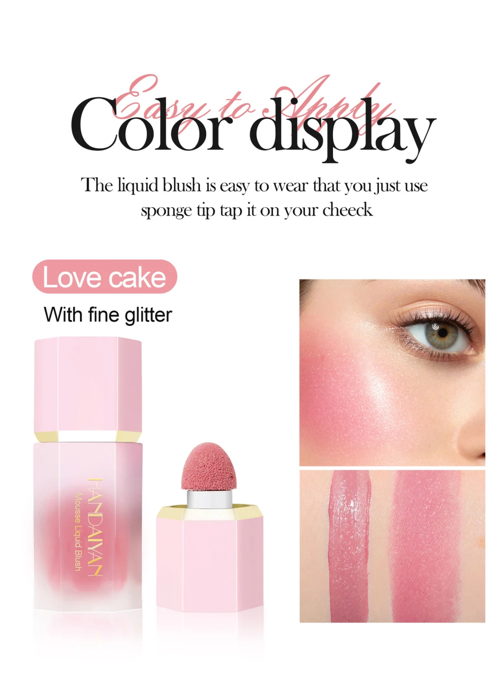 Description Picture 3 of item6 Colors Liquid Face Blush Natural Smooth Cheek Rouge Peach Tint Blusher Long Lasting Waterproof Creamy Face Makeup Cosmetic