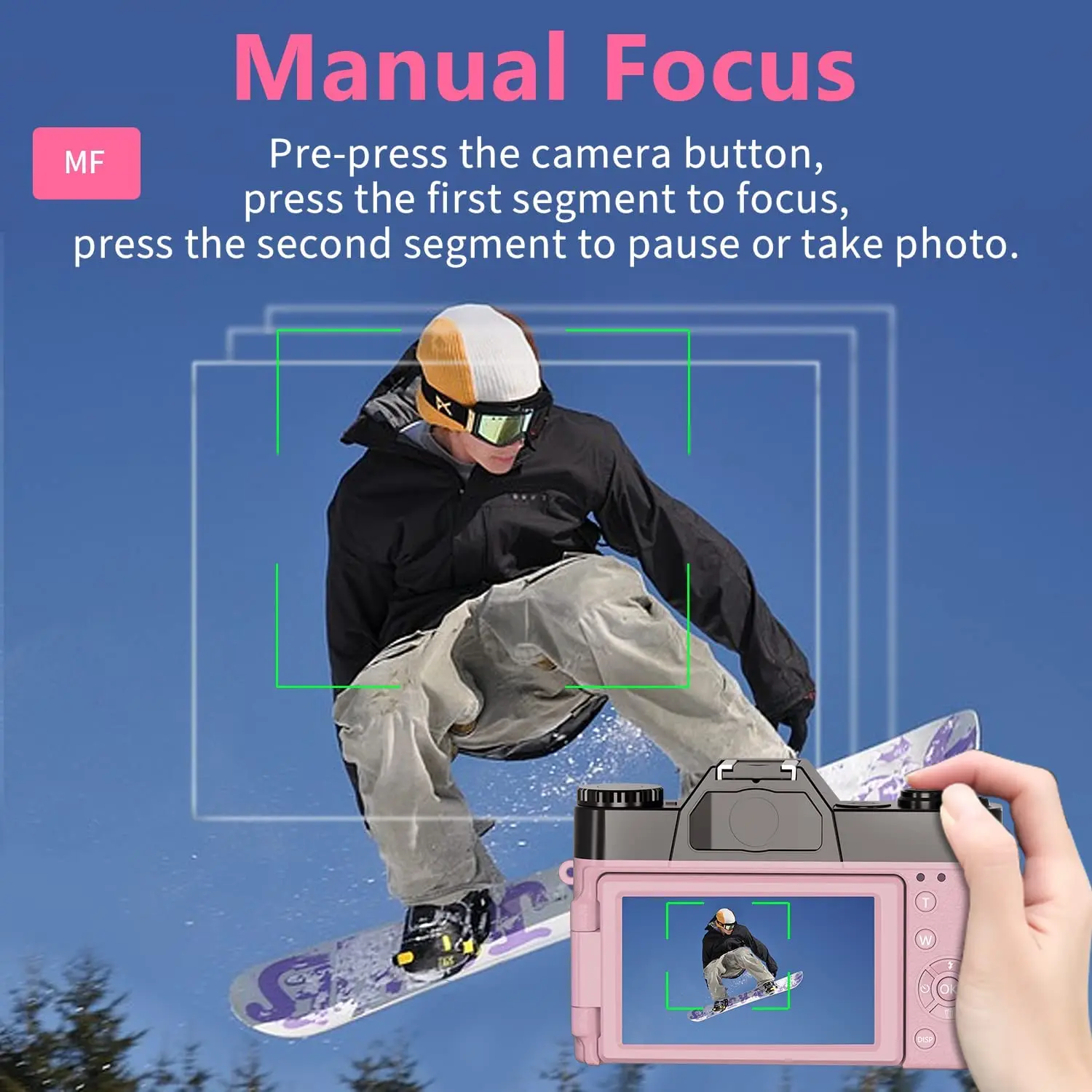 Description Picture 3 of itemPink Color Female Camera Digital Camera Flip Screen 4K Vlog Selfie Camcorder Youtube Livestream WIFI Webcam Macro Photography