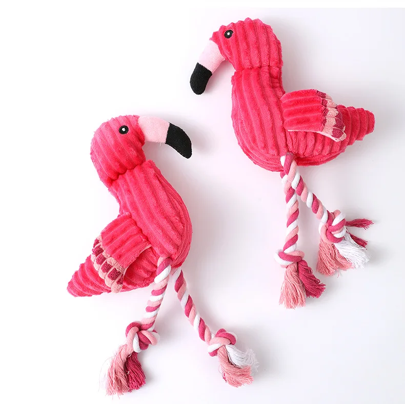 Description Picture 3 of itemPet Dog Squeaky Toys Interactive Cartoon Animal Flamingo Shape Dog Chew Toy Training Products Puppy Sound Toys For Small Meduim