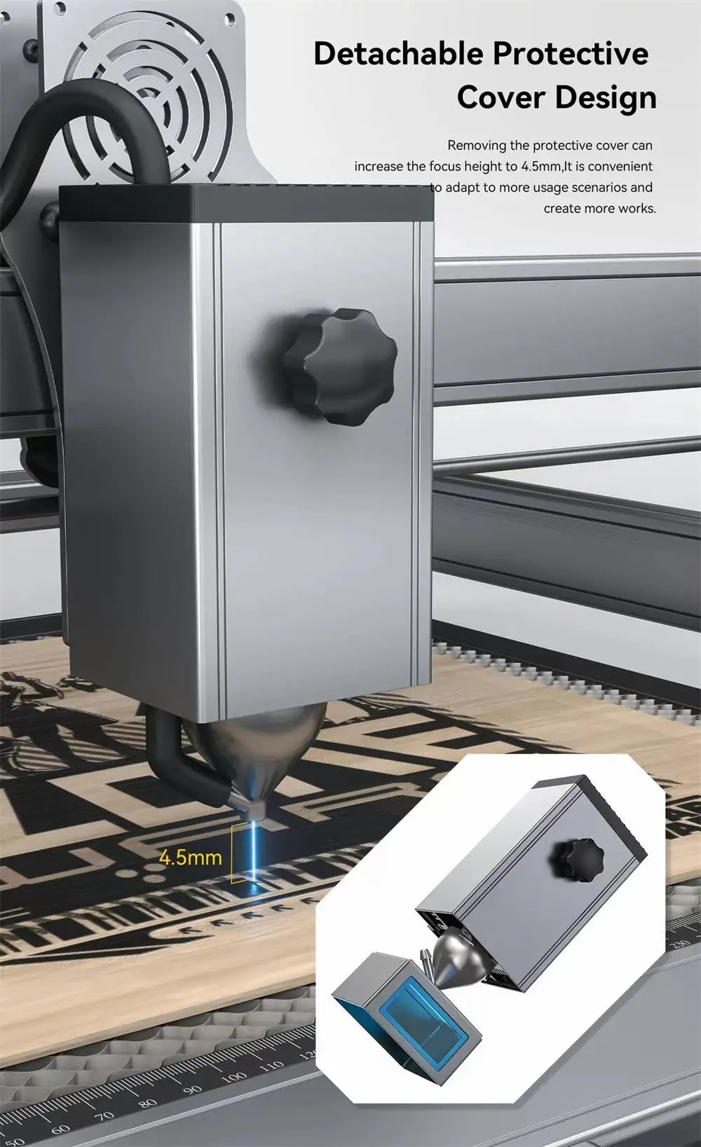 Description Picture 5 of itemATOMSTACK X20 S20 A20 Pro 130W Laser Engraving Cutting Machine CNC Wood Acrylic Cutting Machine Dual Air Assist APP WiFi Control