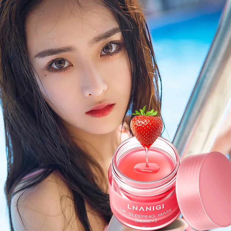1PC Korea Lip Balm Lip Sleep Mask Fruit Natural Extract Hydrating Moisturizing Lip Mask Deeply Care Lip Repairing Care Lip Balm