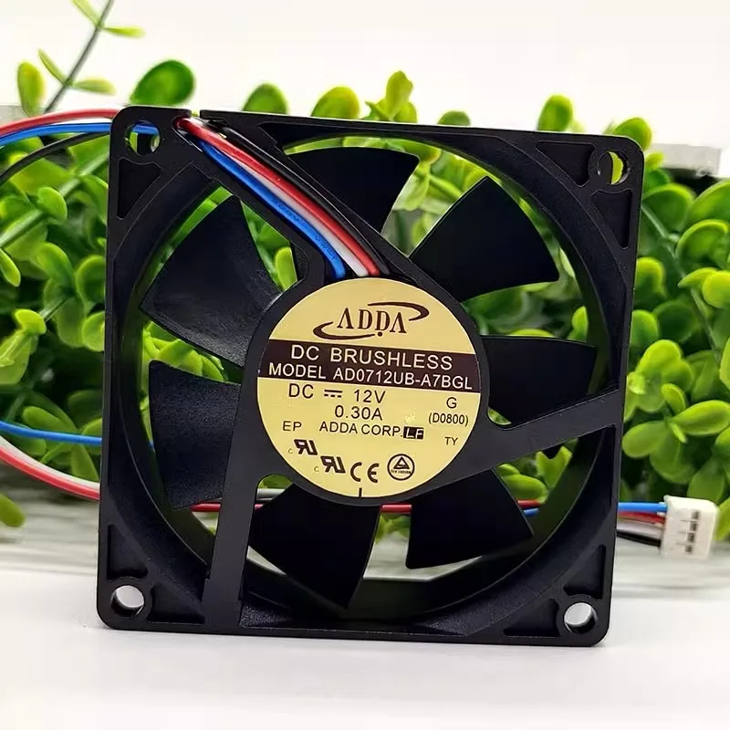 Description Picture 2 of itemNew CPU Cooling Fan for ADDA AD0712UB-A7BGL 7025 12V 0.16A 7cm 4-wire Chassis Power Cooler Fan