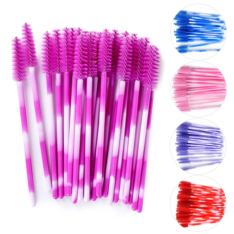 Description Picture 2 of item50/100Pcs Makeup Brush Eyelash Eyebrow Brushes Comb Disposable Mascara Wand Eyelashes Extension Supplies Cosmetics Make Up Tools