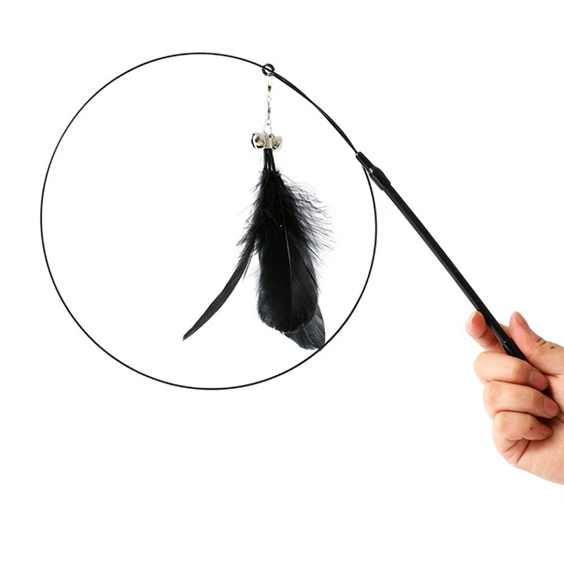 Description Picture 4 of itemFeather Cat Wand with Powerful Suction Cup Funny  Simulation Feather Kitten Stick Interactive Sucker Cat Stick Toys Gatos