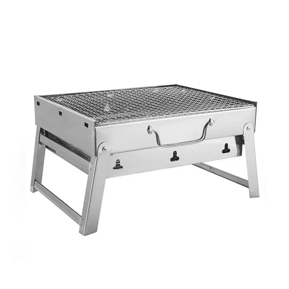 Description Picture 2 of itemPortable Foldable BBQ Grills Patio Barbecue Charcoal Outdoor Grill Stainless Steel Tools Garden Stove Picnic Camping H1X2
