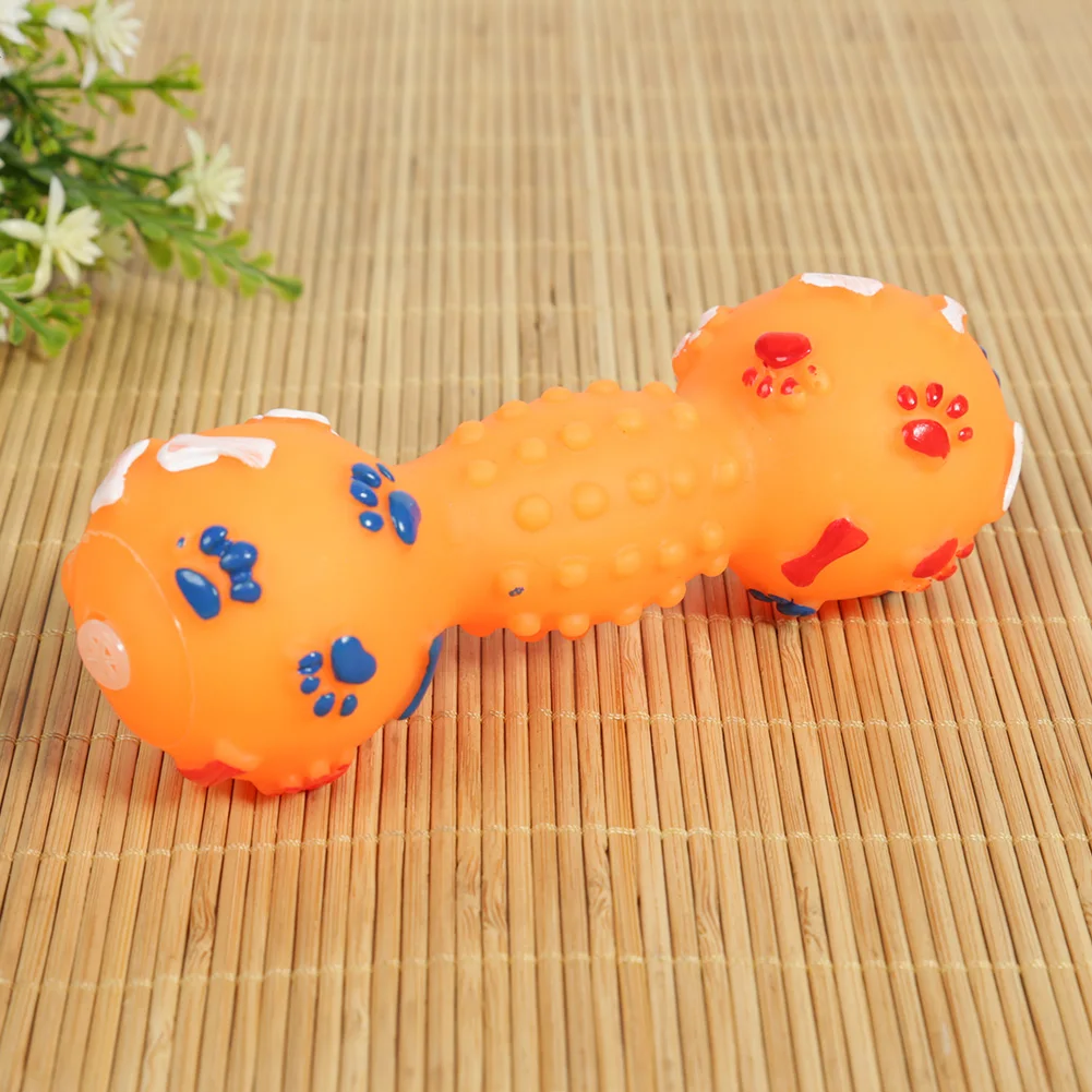 Description Picture 6 of itemFunny Rubber Chewing Bone Colorful Non-toxic Dumbbell Shaped Pet Toys Bite Resistant Natural Material For Pet Dog Cat Or Puppy