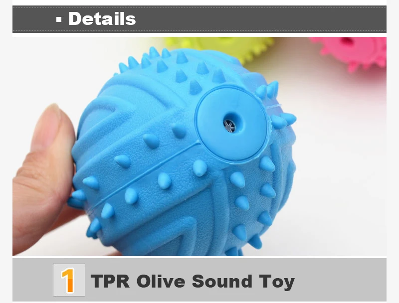 Description Picture 3 of item1pc Pet Dogs Toys Sounding Chewing Squeaky Toy for Dogs Puppies Football Soccer Dogs Ball Training Rugby