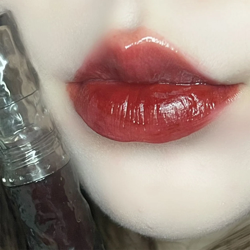 Description Picture 4 of itemWaterproof Mirror Nude Lip Gloss Transparent Nude Dark Brown Red Lip Glaze Lasting Velvet Liquid Lipstick Women Makeup Cosmetic