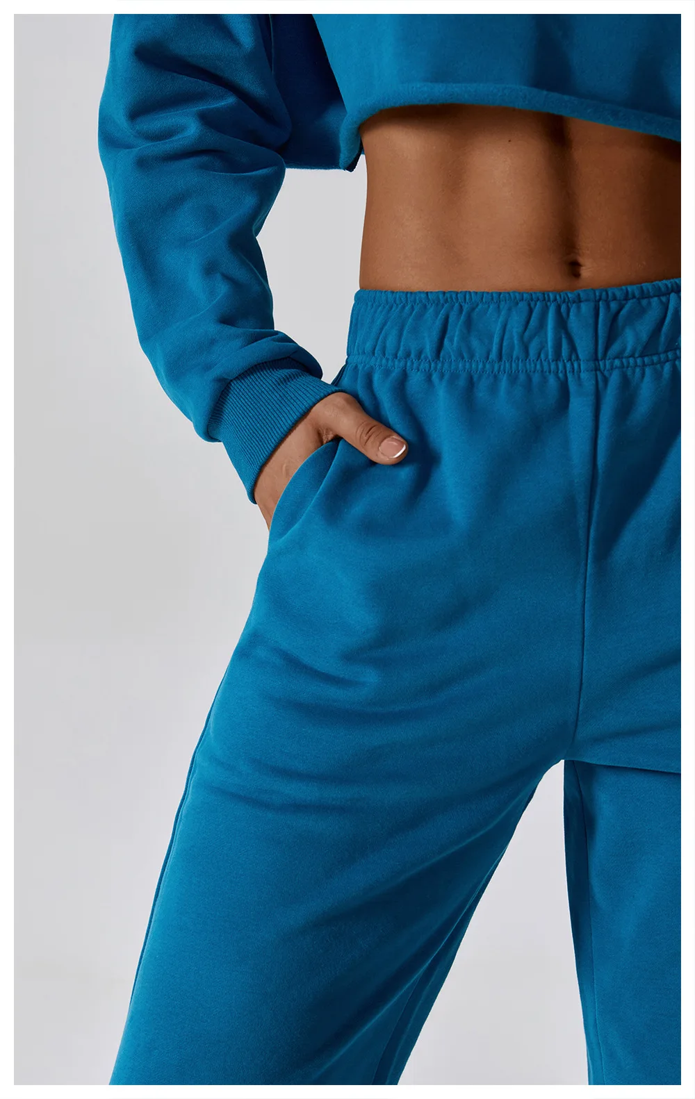 Autumn Joggers Sweatpants Fleece Thicken Straight Wide Leg Pants Women Vintage Solid Casual Soft Trousers Streetwear 2023