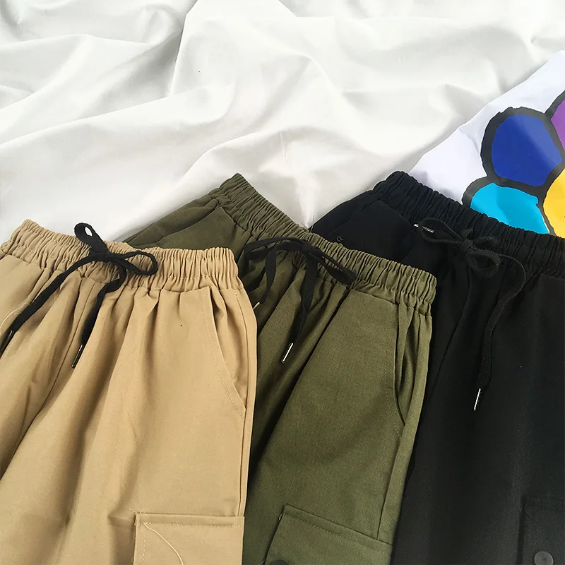 Description Picture 5 of itemWomen Cargo Shorts Harajuku Summer Men Fashion Streetwear Casual Shorts Joggers Hip Hop Pants Baggy Clothing