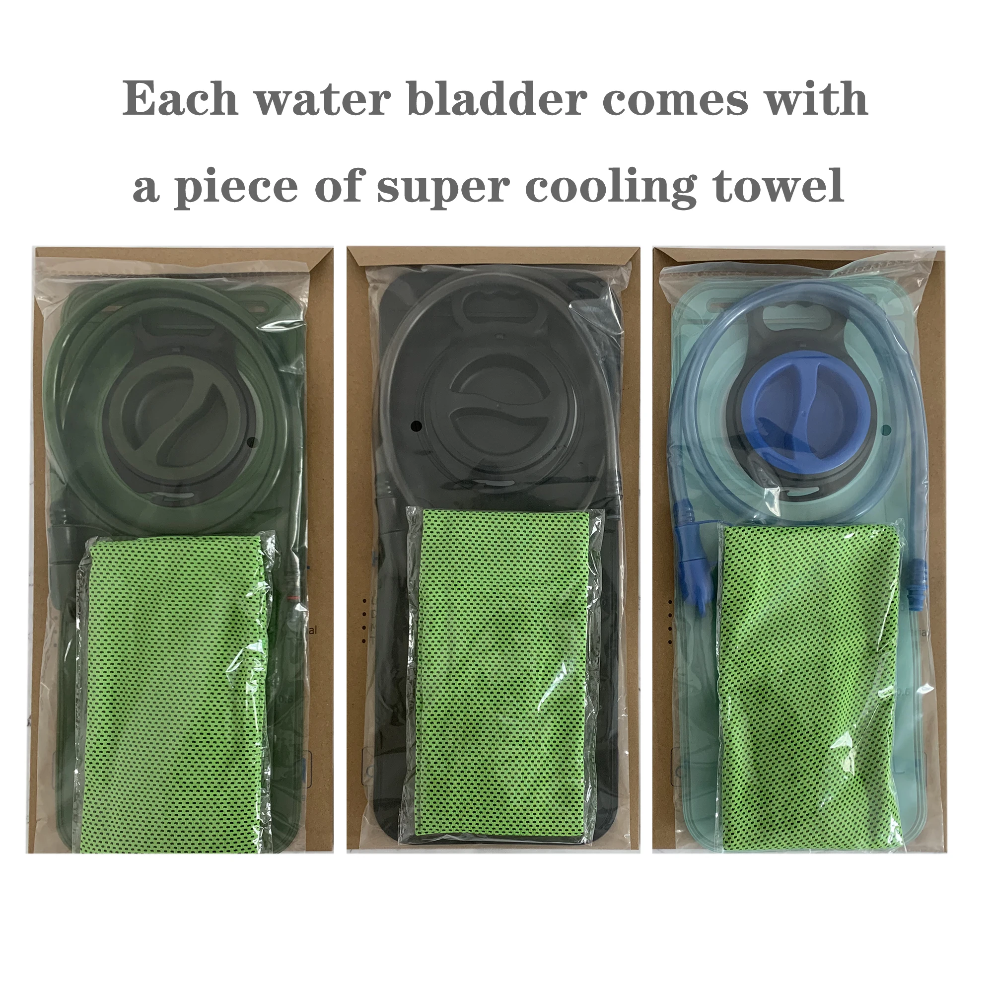 Description Picture 3 of itemAXEN Black Water Bladder Water Reservoir Hydration Pack Storage Bag BPA Free - 2L Blue Black Green for Running, Cycling, Hiking