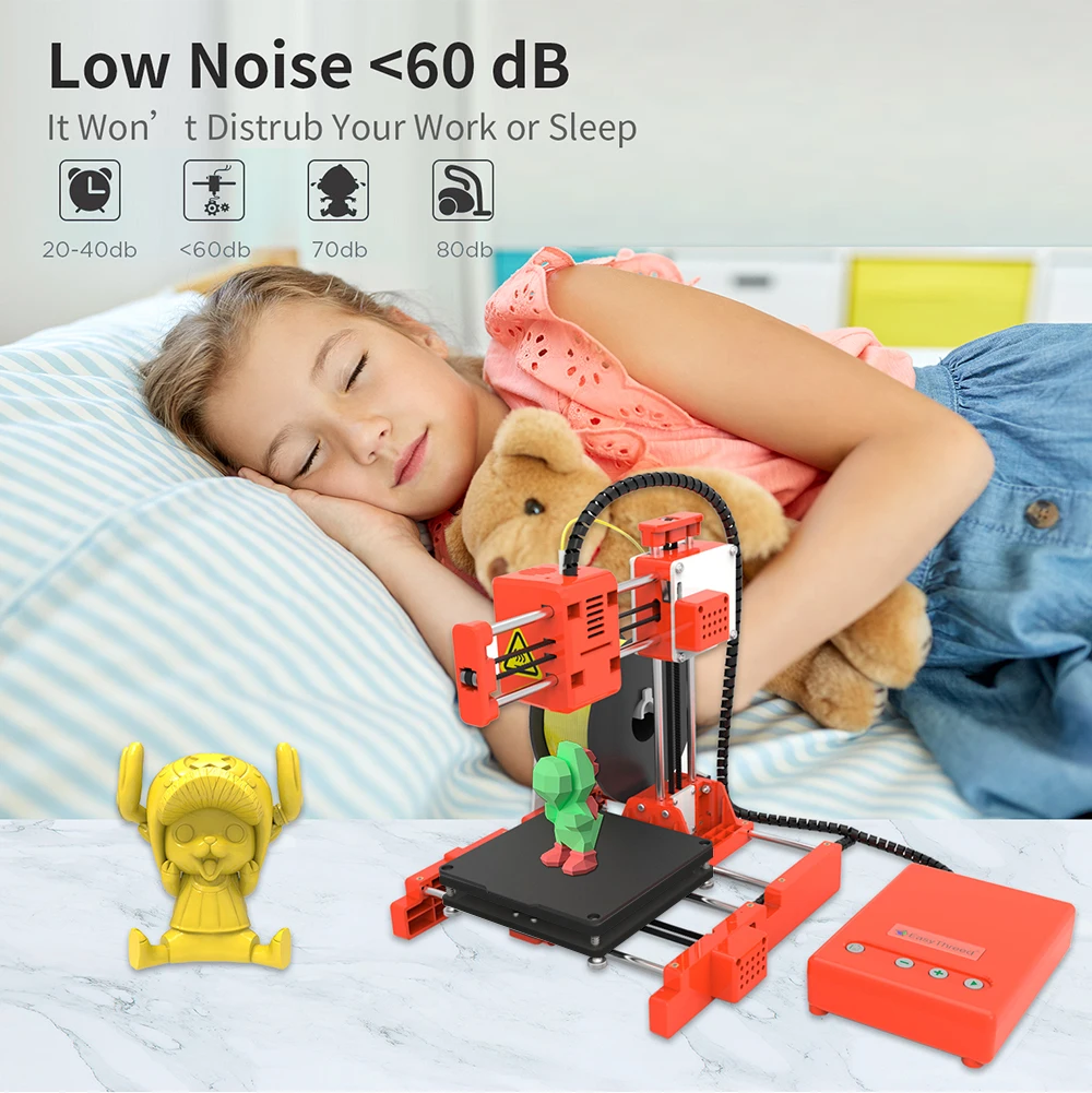 Description Picture 5 of itemTISHRIC 3D Printer X1 Mini Entry Level 3D Printing  Kit One Key Quiet Pinting  Full Metal Frame High Precision Children's DIY