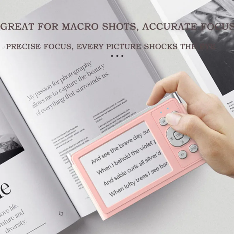 Portable Digital Camera HD Camera Micro SLR Camera 4K Video 50MP CCD Retro VLOG 2.88In IPS Screen Auto Focus Selfie Camera