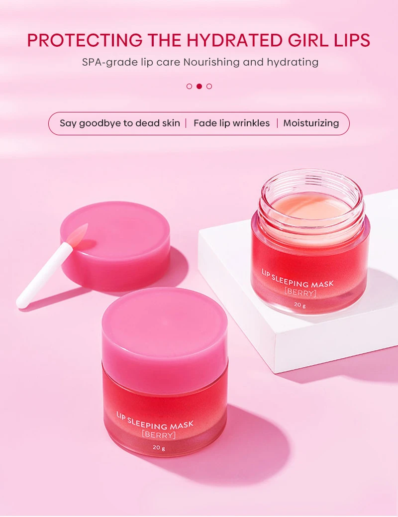 Description Picture 2 of itemLip Mask Lip Sleep Mask Night Sleeping Maintenance Moisturizing Fade Lip Lines Nourishing Lip Balm Skin Care Korean Cosmetic 20g