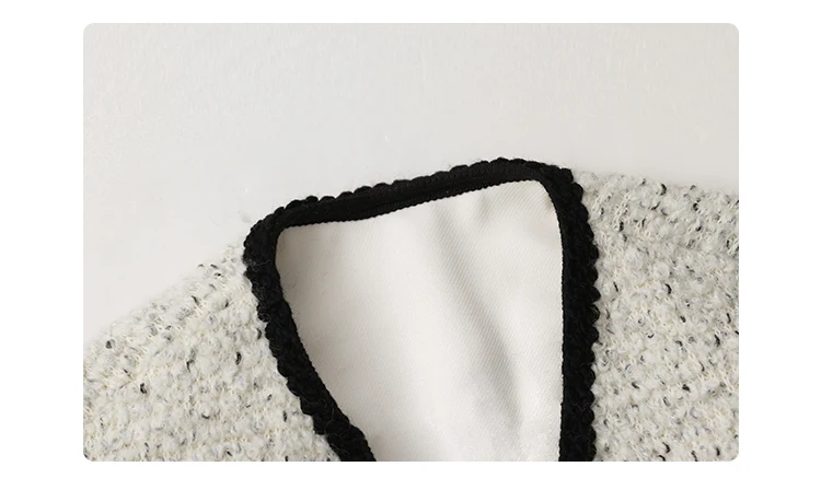 Description Picture 4 of itemCHIC VEN Women's Woolen Coat Heavy Industry Down Jacket Vintage V-Neck Woman Down Coat Female Tops Autumn Winter 2022