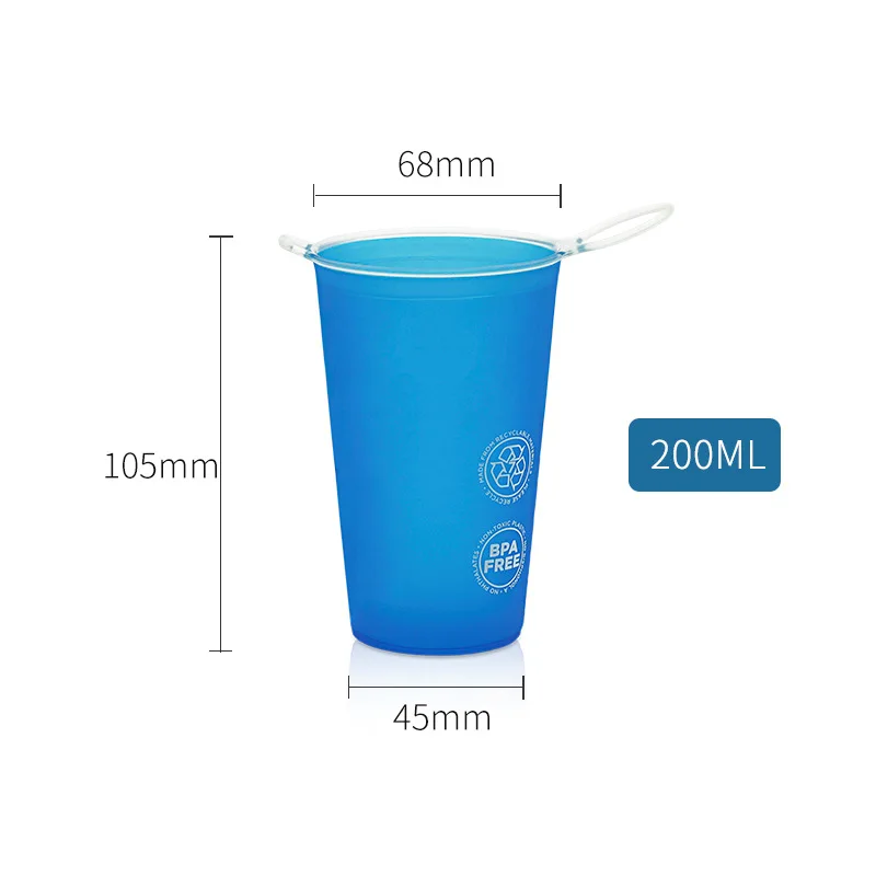 Description Picture 2 of itemRunning Collapsible TPU Cup 200ml Food Safety BPA-Free Foldable Water Cup for Hiking, Camping, Events