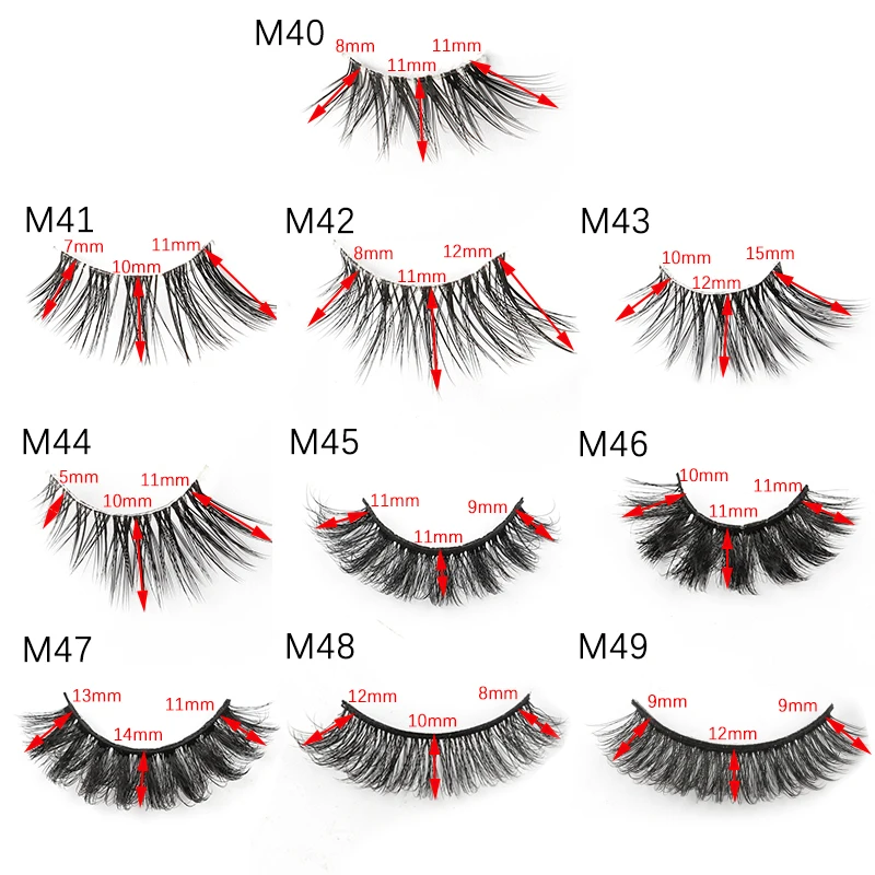 Description Picture 3 of itemCat Eye Lashes Fluffy Mink Lashes Reusable Thick Faux False Eyelashes Natural Eyelashes Extention Makeup Lashes Reusable Tools