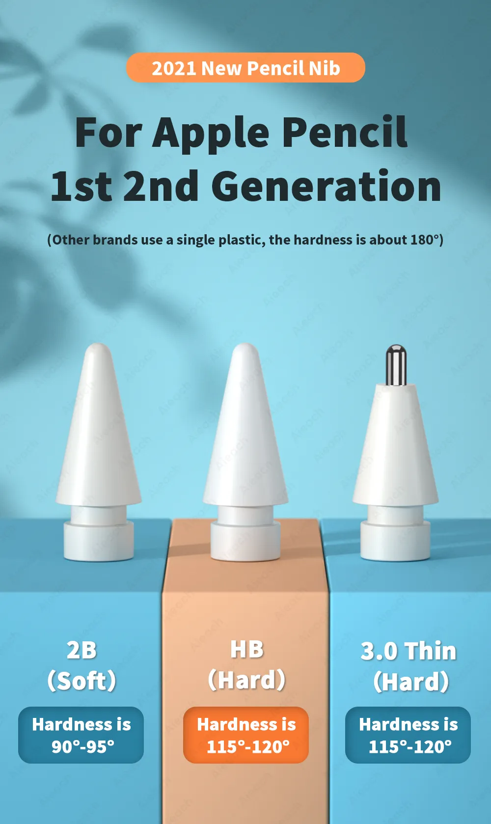 Description Picture 2 of itemPencil Tips For Apple Pencil 1st 2nd Generation Double Layer 2B & HB & Thin Tip For Apple Pencil Nib, Enough For 4 Years of Use