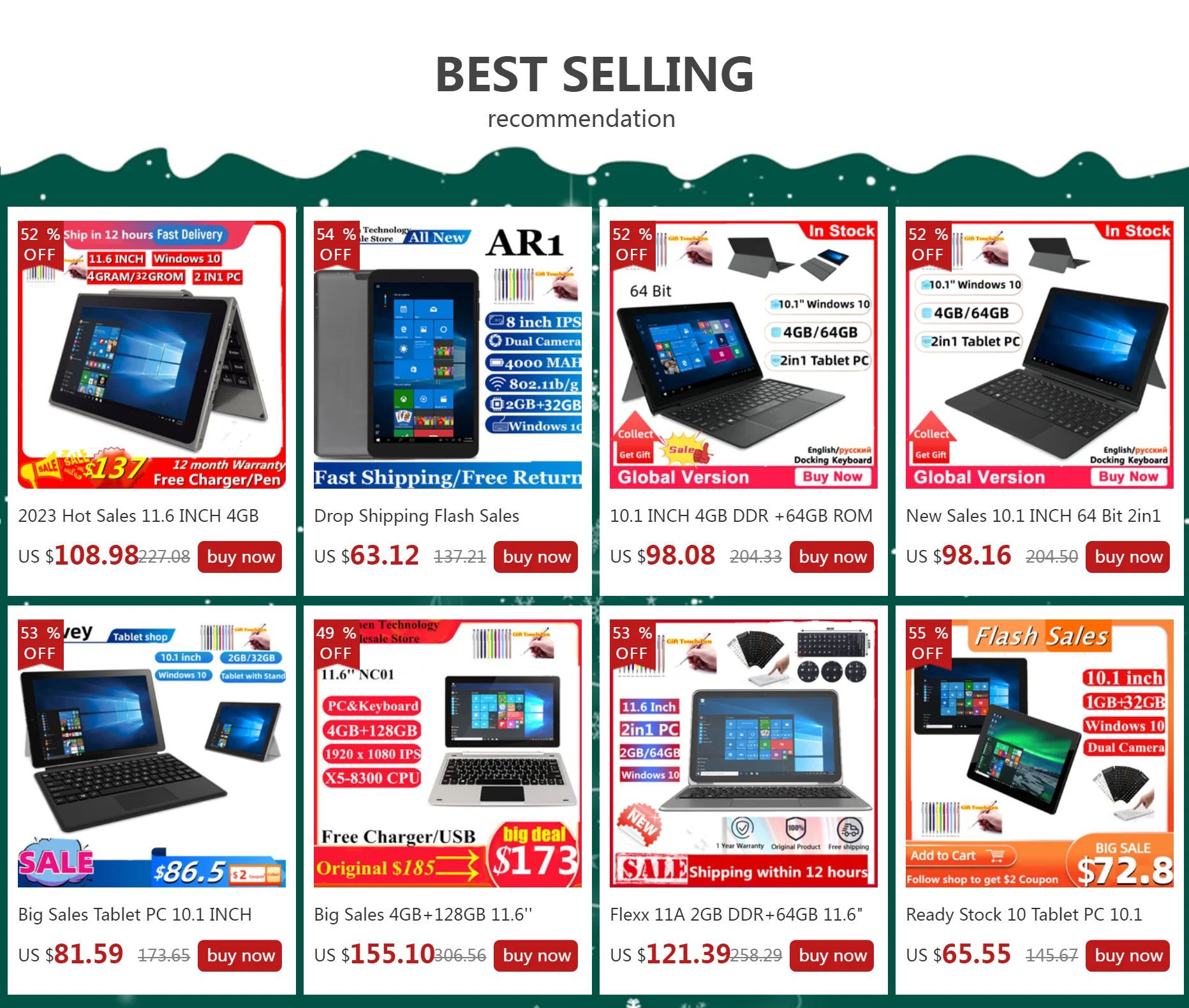 Description Picture 2 of itemNew 10.1'' Tablet PC 1GB RAM 32GB ROM Windows 10 NX16A X5-8350 CPU Dual Camera Quad Core WIFI IPS Screen 5000mAh Battery