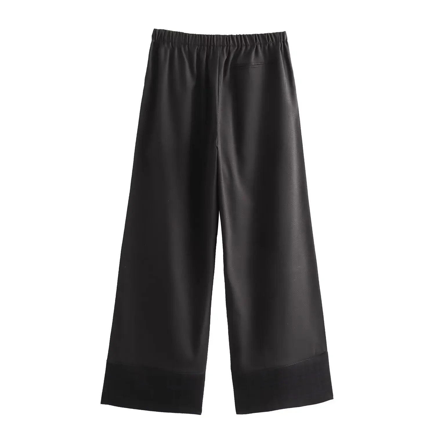 Description Picture 3 of itemTRAF Plaid Wide Leg Pants for Women Contrast Mid Rise Baggy Pants Woman Pleated Casual Trousers Womens Streetwear Women's Pants