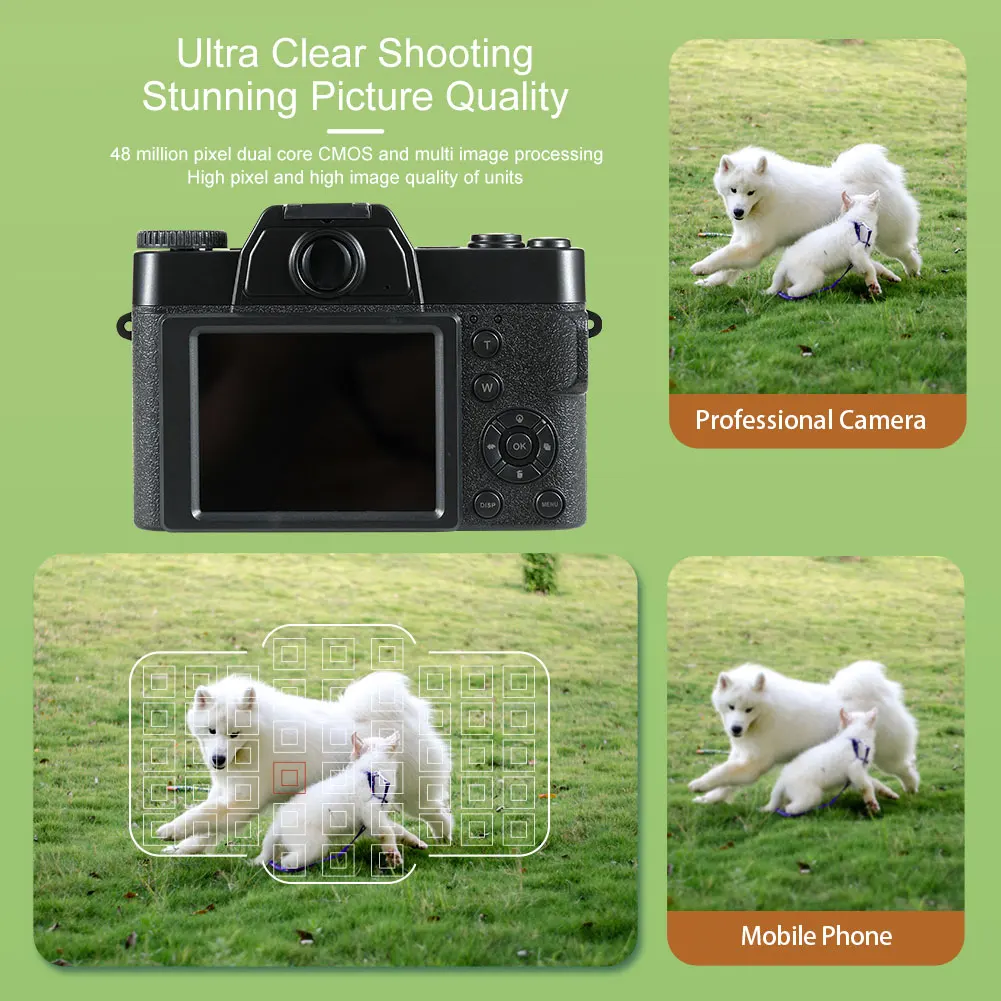 Description Picture 5 of item4K HD Digital Camera Auto Focus 48MP Recording Camera Anti-shake Travel Portable Camera Integrated Recording 16X Zoom Support TF