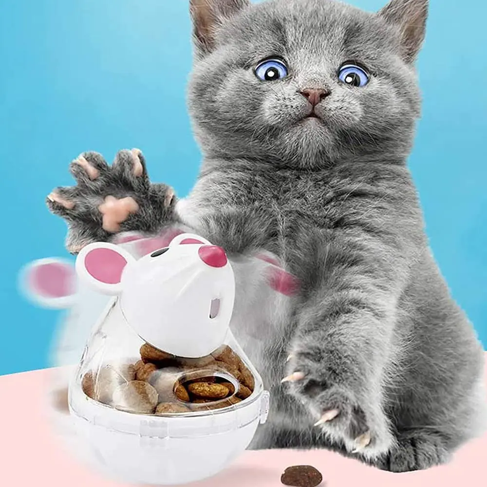 Description Picture 4 of itemCat  Mice Food Tumbler Cat Food Toy Ball Interactive Cat Food Feeder Leak Food Interesting Plastic Cat Food Dispenser Treat Toy