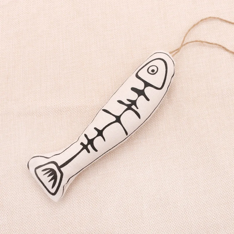 Description Picture 6 of itemCat funny cat stick chews hanging cage self-hey to relieve boring paper sound catnip cotton fish cat toy Kitten interactive Toys