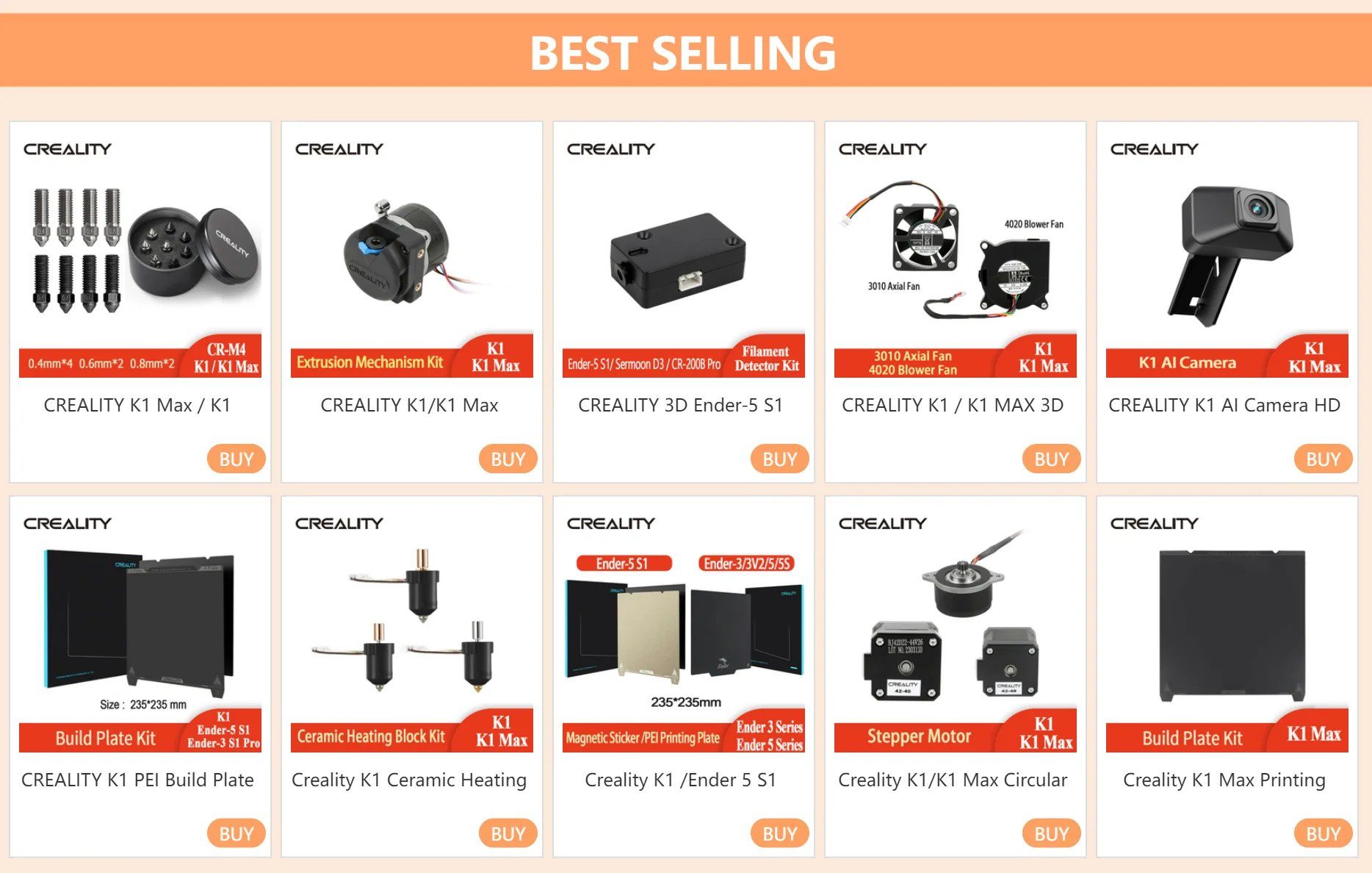 Description Picture 2 of itemCreality K1 Speedy 3D Printer Creality K1 MAX Super Sensing AI Lidar 32mm³/s Large Flow Printing Speed 600MM /S 3D Printer