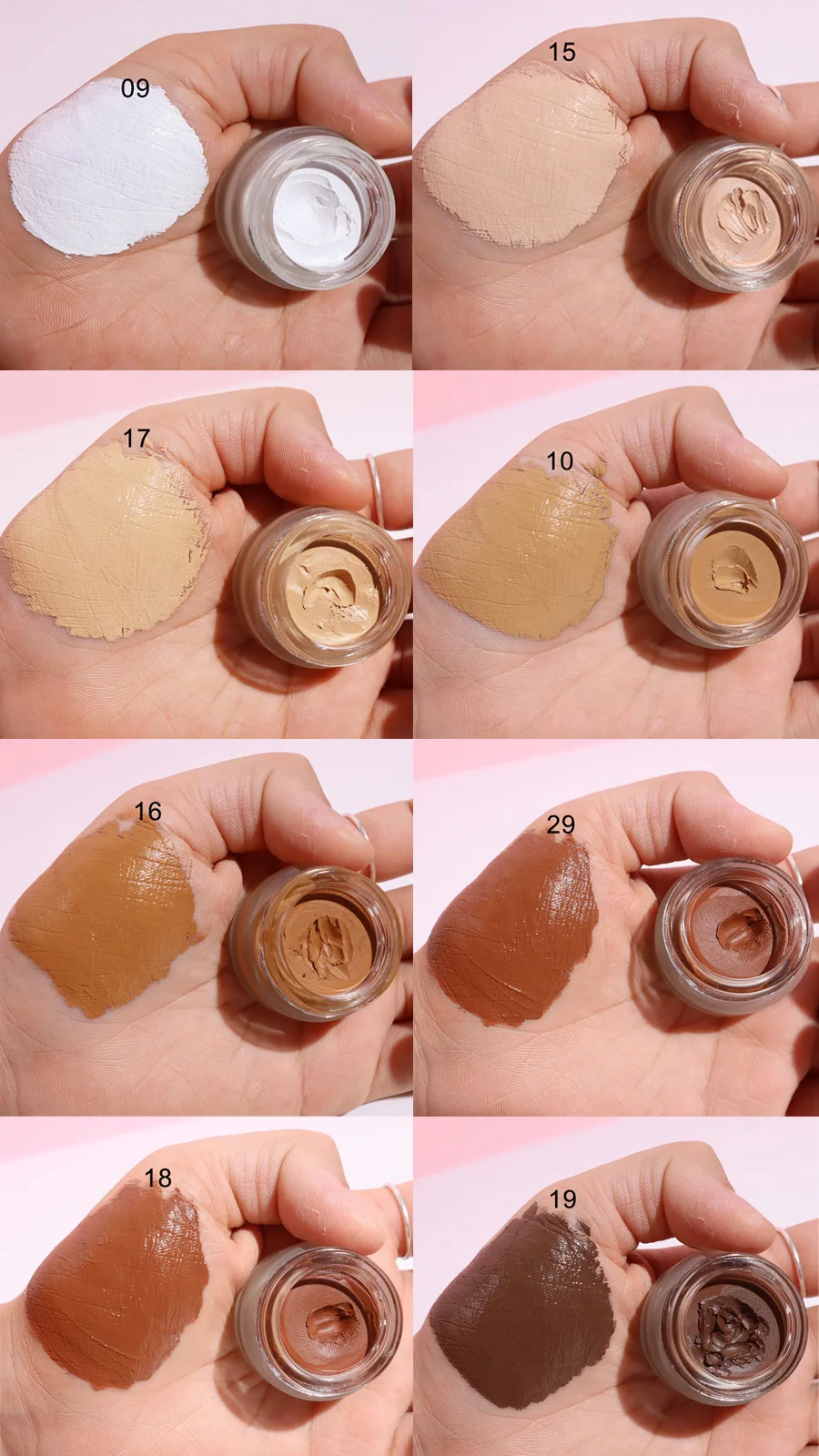 No Logo Full Coverage Concealer Foundation Cream Ultra-long-lasting Lightweight Waterproof Oil-control Smoothing Face Makeup