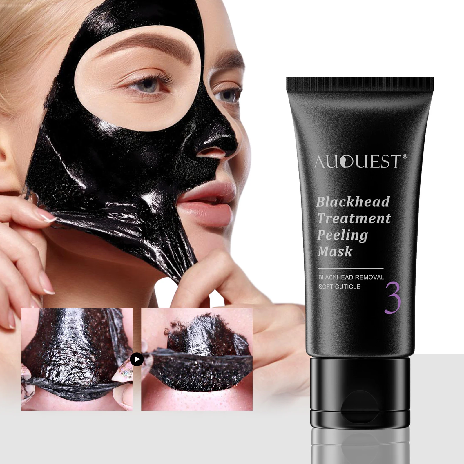 Description Picture 2 of itemBlackhead Remover Acne Treatment Nose Oil-control Mud Pore Strip Mask Whitening Cream Peel off Mask Nose Peel Skin Care