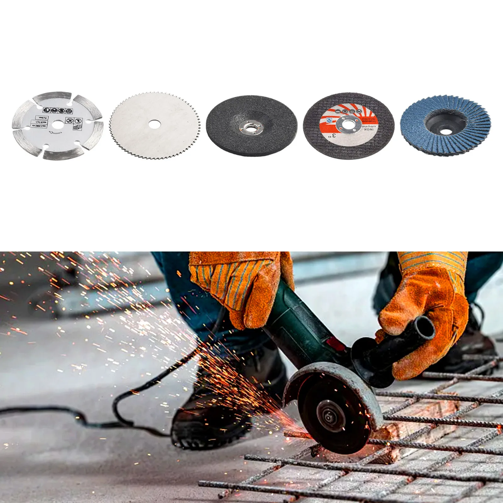 Description Picture 3 of item3Inch 75mm Cutting Discs For Angle Grinder Steel Stone Sanding Disc Cutting Metal Circular Saw Blades Flat Flap Grinding Wheels