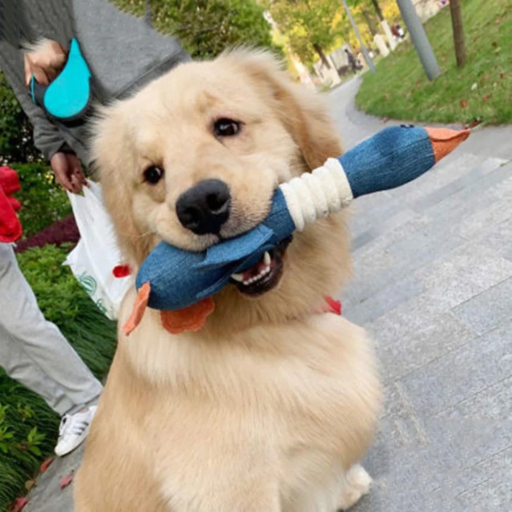Description Picture 3 of itemPet Dog Toys for Aggressive Chewers Indestructible Dog Chew Toys Simulated Linen Squeaky Wild Goose for Large Small Medium Dogs