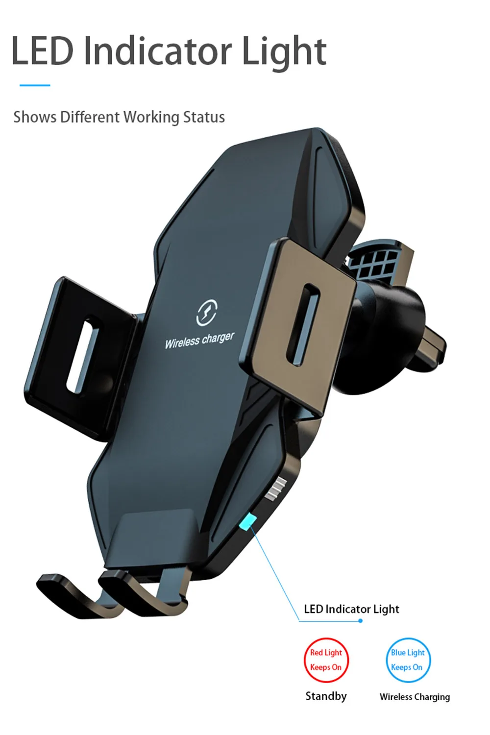 Description Picture 6 of item15W Fast Car Wireless Charging Stand for DOOGEE S99 S100 Car Phone Holder Qi Wireless Charger Pad for Doogee S100 S99