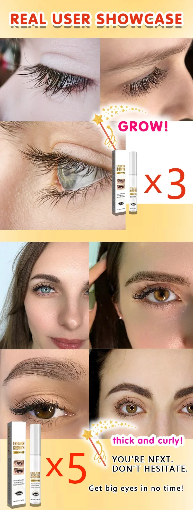 Description Picture 3 of item7Days Fast Eyelash Growth Serum Eyebrow Enhancer Products Longer Fuller Thicker Lashes Eyelashes Enhancer Care For Men Women