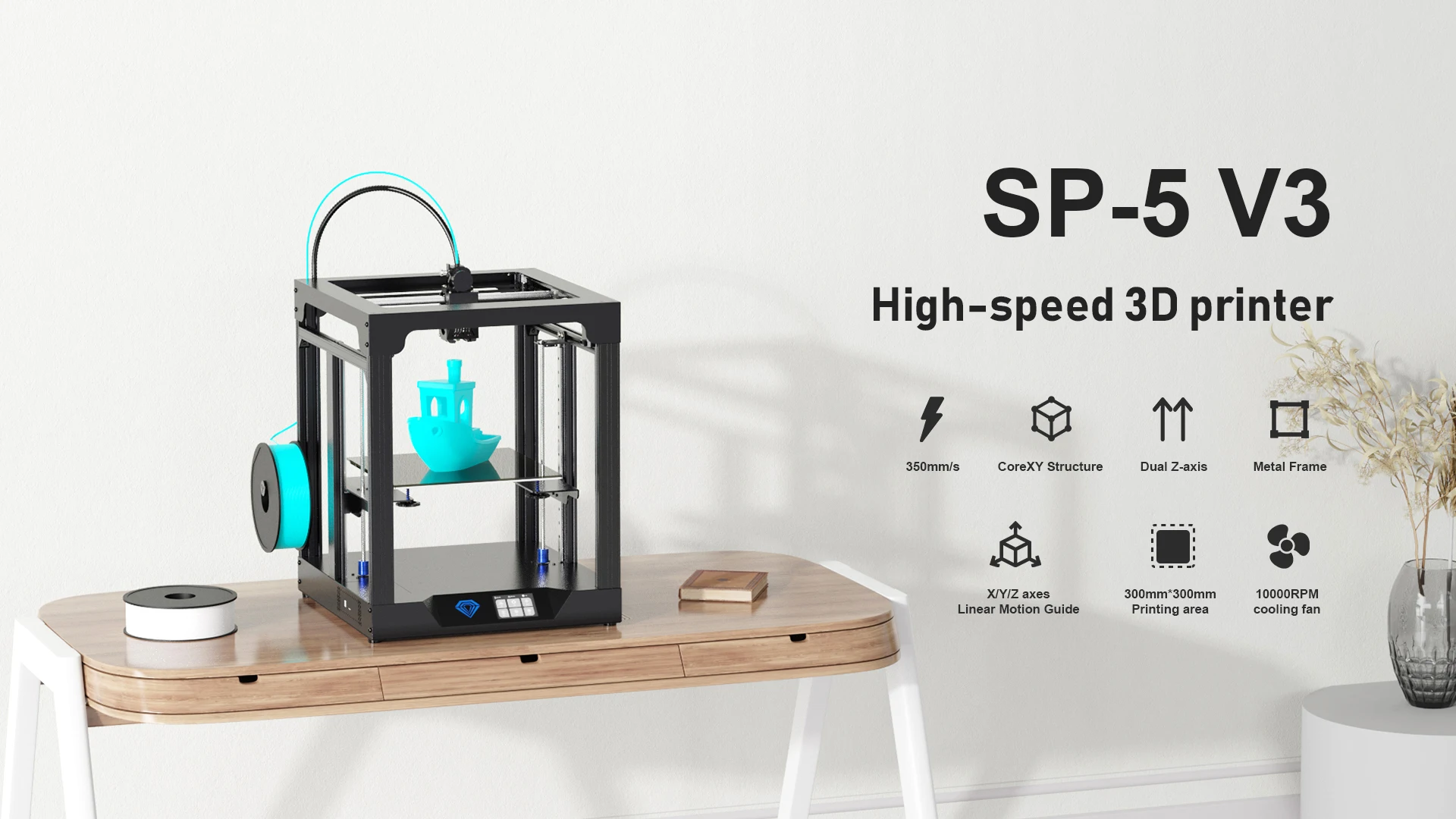 Description Picture 2 of itemTwotrees SP-5 V3 Upgrade High Speed 3D Printer 350mm/S CoreXY FDM Dual Z Axis Mute Drive DIY Kit CORTEX-M4 FPU Chip Fit FPU