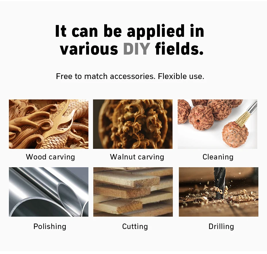 Description Picture 4 of item1 Set Recharge Cordless Engraver Pen Dremel Mini Drill Accessories With Battery Power Tools DIY Engraver Electric Pen Set Box