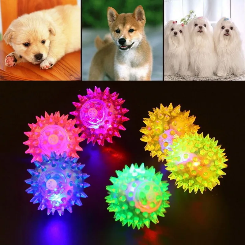 Description Picture 5 of itemPet Dog Toys Cat Puppy Sounding Toy Polka Squeaky Tooth Cleaning Ball Training Pet Teeth Chewing Toy 1pc Random Color