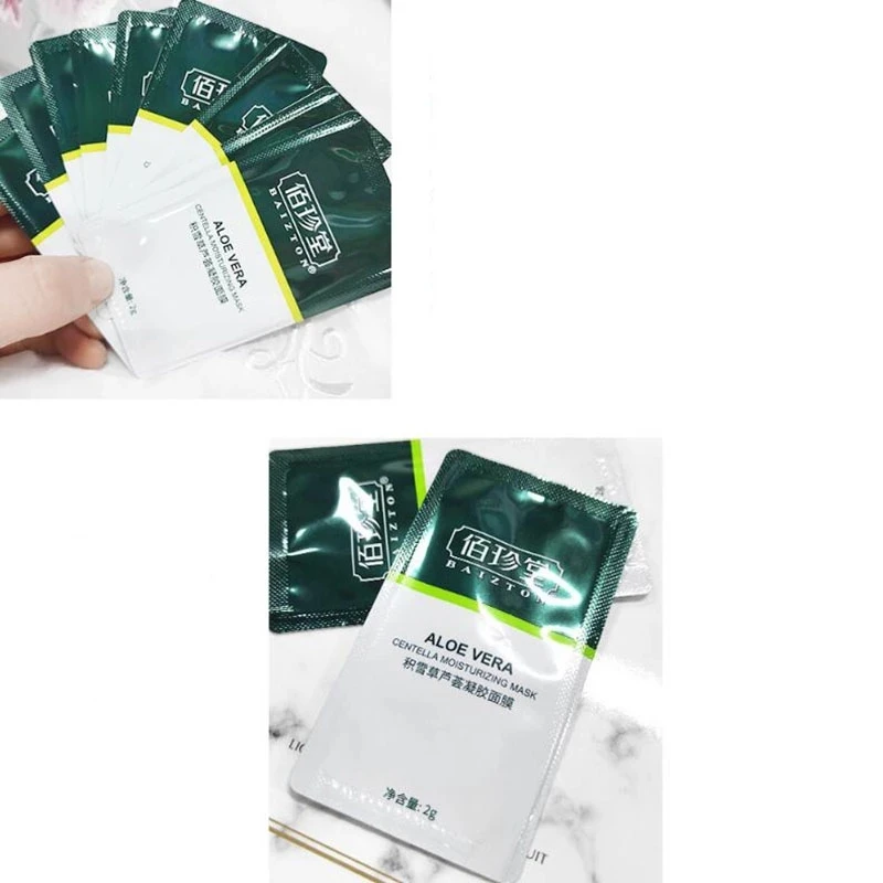 Description Picture 3 of item10pcs Natural Centella Facial Mask Aloe Extract Oil Control Anti-Acne Moisturizing Hydrating Brightens Mask Skin Care Products