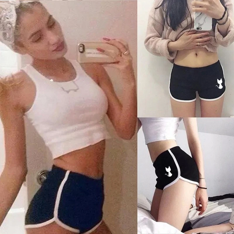 Description Picture 5 of itemSports Shorts Women Summer New Skinny Shorts Casual Elastic Waist Beach Women'S Clothing Fashion Stretch Yoga Short Pants